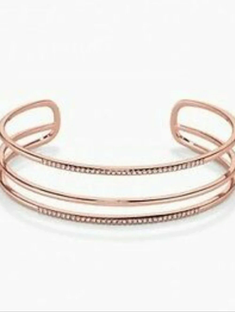 Stella And Dot Pave Open Bar Cuff - Rose Gold